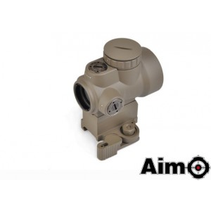 Коллиматорный прицел AIM MRO Red Dot with QD Riser Mount & Low Mount - TAN